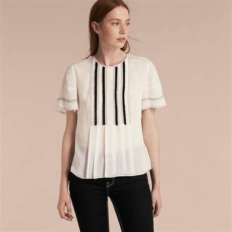 burberry silk blouse|burberry blouse price.